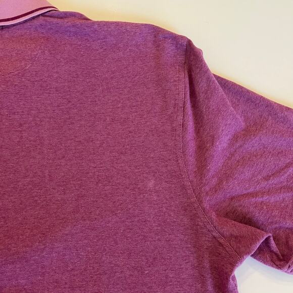Bullock & Jones Quarter Zip Polo Mens Large Knit Cotton Stretch Purple Short Sle - Picture 10 of 11